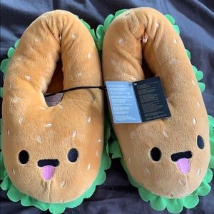 NWT Burger Plushie Slippers